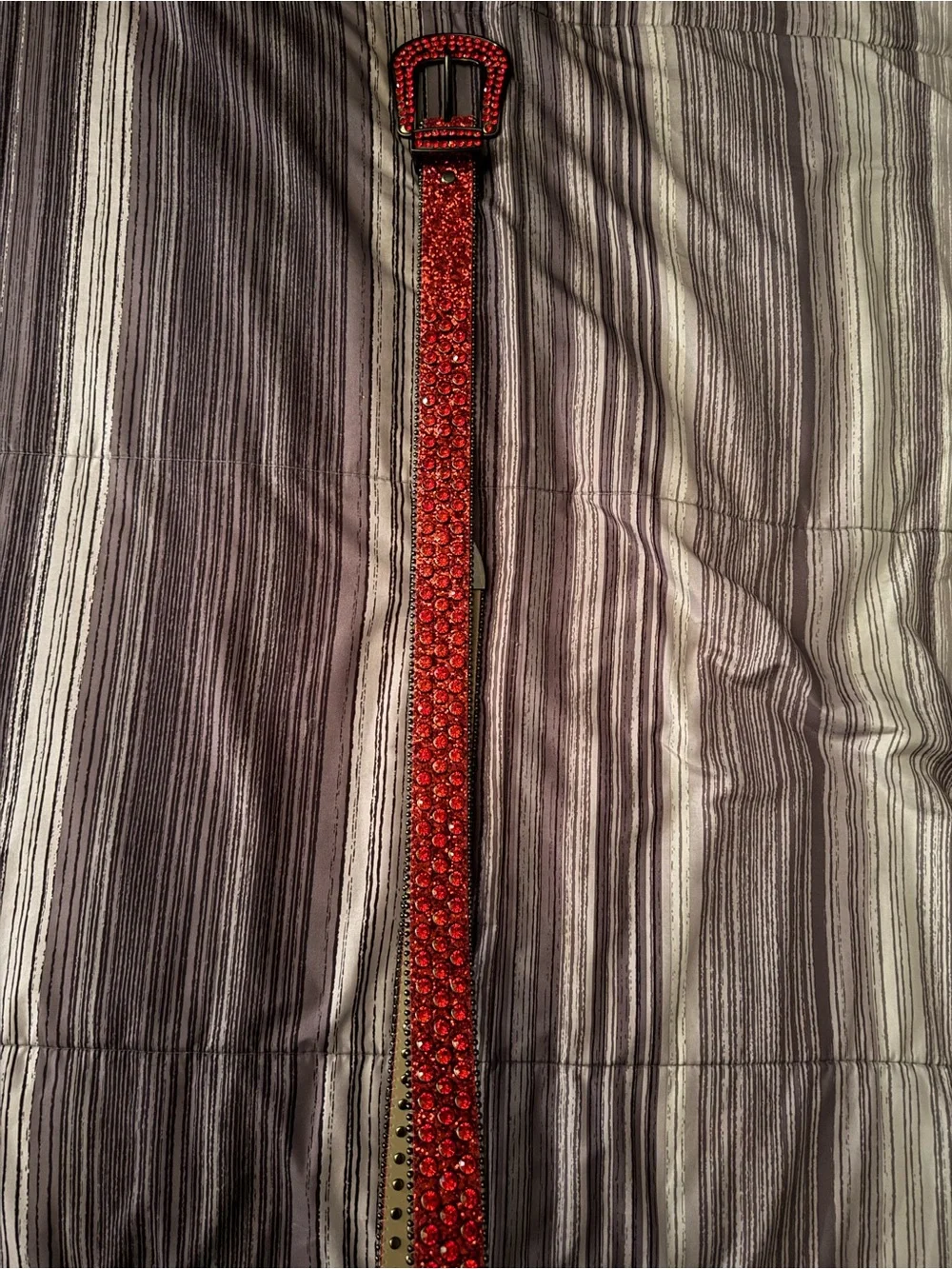 Red Crystal Embellished Men’s Belt